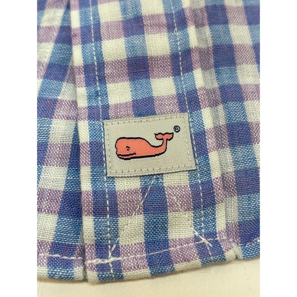 Vineyard Vines Classic Fit Murray Shirt Men's Size Small Gingham 100% Linen READ - Picture 5 of 10